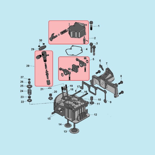 Головка цилиндра и клапана Champion DG6501E